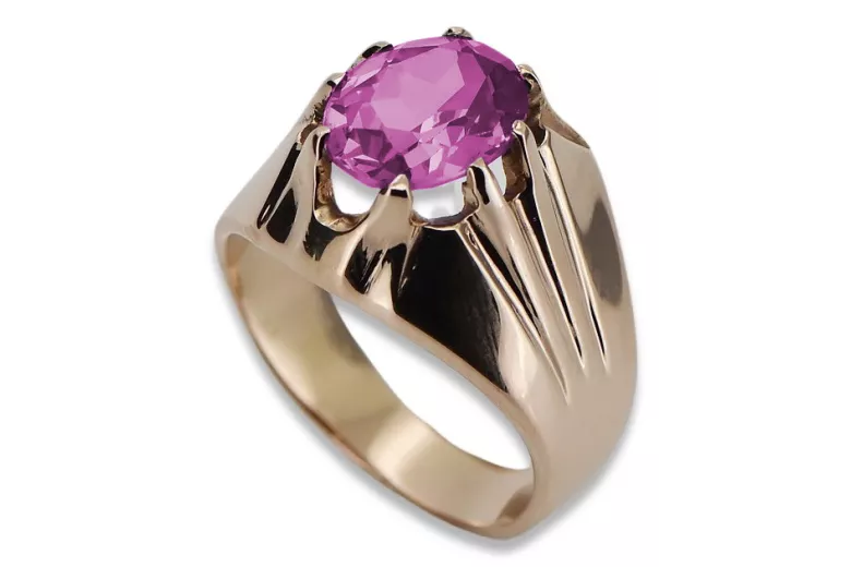 Rose soviétique russe 14k 585 or Alexandrite Ruby Emerald Sapphire Zircon ring vrc014