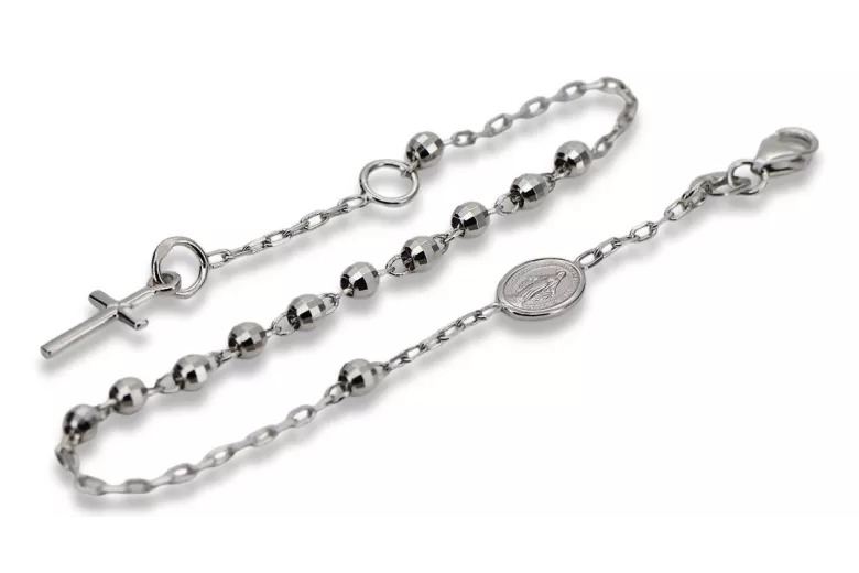 Freshwater Pearls Rosary Bracelet in Sterling Silver | MONDO CATTOLICO