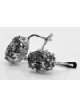 Vintage 925 Silver earrings setting vec079s Vintage