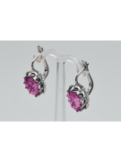 Russe soviétique 925 argent sterling Alexandrite Rubis Émeraude Saphir Aigue-marine Zircon ... Boucles d’oreilles VEC079S