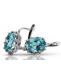 Vintage 925 Silver aquamarine earrings vec079s Vintage