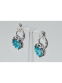 Vintage 925 Silver aquamarine earrings vec079s Vintage