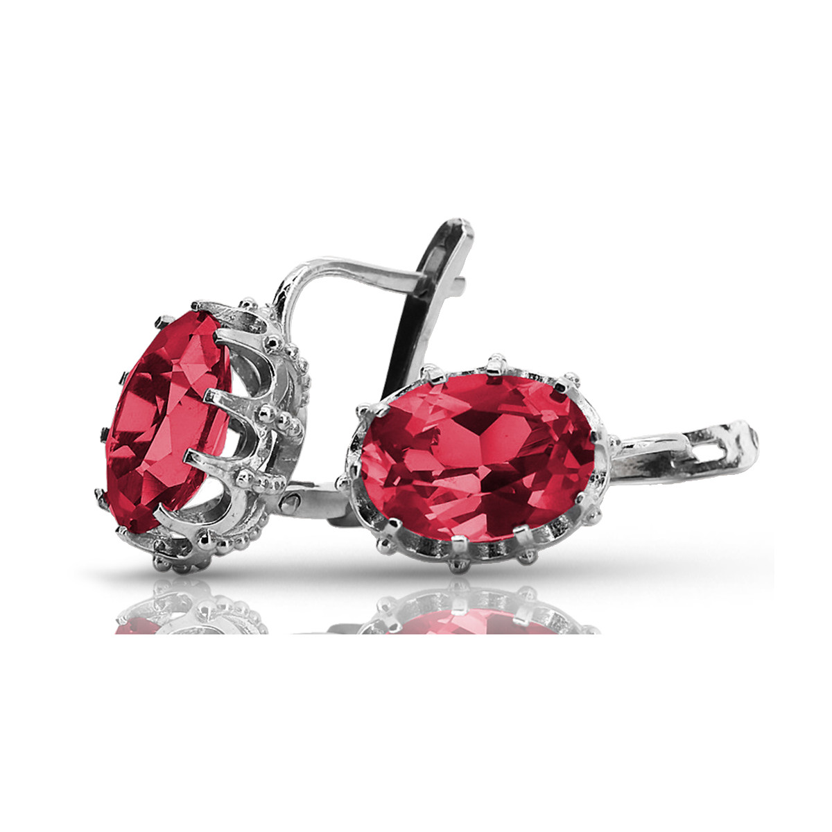 Russe soviétique 925 argent sterling Alexandrite Rubis Émeraude Saphir Aigue-marine Zircon ... Boucles d’oreilles VEC079S