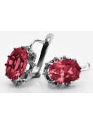 Vintage 925 Silver ruby earrings vec079s Vintage