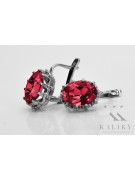 Vintage 925 Silver ruby earrings vec079s Vintage