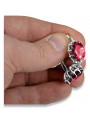 Vintage 925 Silver ruby earrings vec079s Vintage