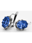 Vintage 925 Silver sapphire earrings vec079s Vintage