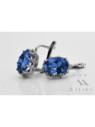 Vintage 925 Silver sapphire earrings vec079s Vintage