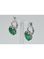 Vintage 925 Silver emerald earrings vec079s Vintage