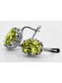 Vintage 925 Silver peridot earrings vec079s Vintage