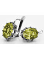 Vintage 925 Silver peridot earrings vec079s Vintage