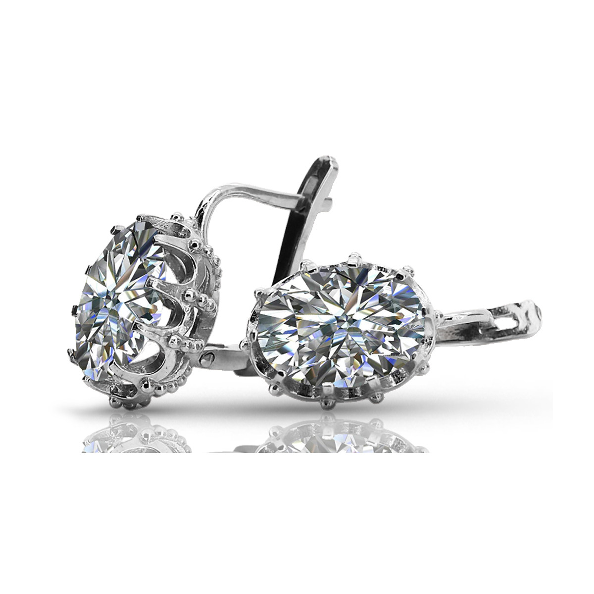 Russe soviétique 925 argent sterling Alexandrite Rubis Émeraude Saphir Aigue-marine Zircon ... Boucles d’oreilles VEC079S