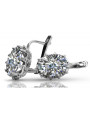 Vintage 925 Silver zircon earrings vec079s Vintage