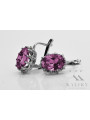 Vintage silver rose gold plated 925 amethyst earrings vec079rp Vintage