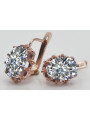 Vintage silver rose gold plated 925 zircon earrings vec079rp Vintage