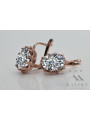 Vintage silver rose gold plated 925 zircon earrings vec079rp Vintage