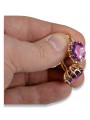 "Elegante Amethyst Vintage-Roségold 14k Ohrhänger vec079" Vintage