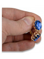 "Aur Roz de 14k cu Safir Autentic Vintage, Model vec079" Vintage