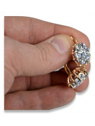 Elegant Vintage 14K Rose Gold Zircon Earrings vec079