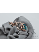 14K Rose Gold Aquamarine Earrings with Original Vintage Design vec079