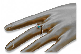 Russische sowjetische Rose 14 Karat 585 Gold Alexandrit Rubin Smaragd Saphir Zirkon Ring vrc059