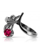 Russische sowjetische Rose 14 Karat 585 Gold Alexandrit Rubin Smaragd Saphir Zirkon Ring vrc059