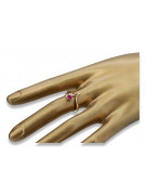 Russische sowjetische Rose 14 Karat 585 Gold Alexandrit Rubin Smaragd Saphir Zirkonring vrc303