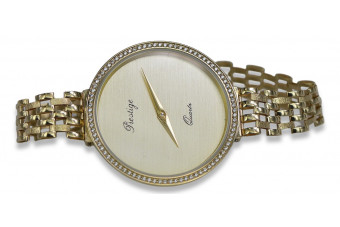 Italian yellow 14k 585 gold lady Geneve watch lw067y