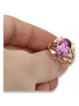 Russische sowjetische Rose 14 Karat 585 Gold Alexandrit Rubin Smaragd Saphir Zirkon Ring vrc014