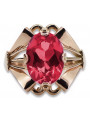 Russische sowjetische Rose 14 Karat 585 Gold Alexandrit Rubin Smaragd Saphir Zirkon Ring vrc014