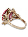 Russische sowjetische Rose 14 Karat 585 Gold Alexandrit Rubin Smaragd Saphir Zirkon Ring vrc014