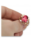 Russian Soviet rose 14k 585 gold Alexandrite Ruby Emerald Sapphire Zircon ring  vrc014