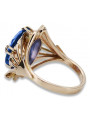 Russische sowjetische Rose 14 Karat 585 Gold Alexandrit Rubin Smaragd Saphir Zirkon Ring vrc014