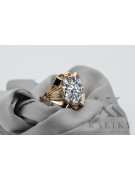 Russische sowjetische Rose 14 Karat 585 Gold Alexandrit Rubin Smaragd Saphir Zirkon Ring vrc014