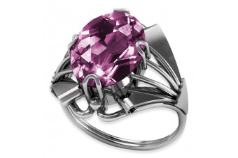 Ruso soviético rosa 14k 585 oro Alejandrita Rubí Esmeralda Zafiro Circón anillo vrc014