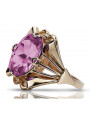 Russische sowjetische Rose 14 Karat 585 Gold Alexandrit Rubin Smaragd Saphir Zirkon Ring vrc084