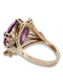 Russische sowjetische Rose 14 Karat 585 Gold Alexandrit Rubin Smaragd Saphir Zirkon Ring vrc084