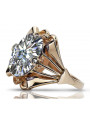 Russische sowjetische Rose 14 Karat 585 Gold Alexandrit Rubin Smaragd Saphir Zirkon Ring vrc084