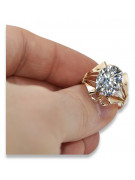 Russische sowjetische Rose 14 Karat 585 Gold Alexandrit Rubin Smaragd Saphir Zirkon Ring vrc084