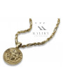 Greek style medallion Versace & Corda Figaro 14k gold chain cpn049y&cc082y