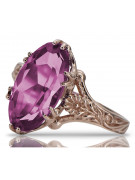 Rose soviétique russe 14k 585 or Alexandrite Ruby Emerald Sapphire Zircon ring vrc084