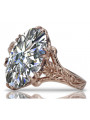 Russische sowjetische Rose 14 Karat 585 Gold Alexandrit Rubin Smaragd Saphir Zirkon Ring vrc084