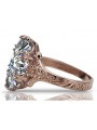 Russische sowjetische Rose 14 Karat 585 Gold Alexandrit Rubin Smaragd Saphir Zirkon Ring vrc084