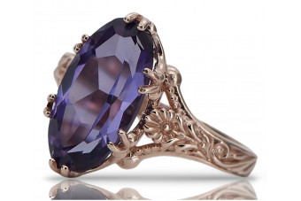 Original Vintage Alexandrite, Set in 14K Rose Gold vrc084