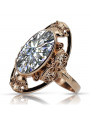 Russische sowjetische Rose 14 Karat 585 Gold Alexandrit Rubin Smaragd Saphir Zirkon Ring vrc014