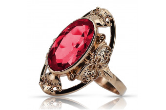 "Bijou de Luxe: Bague Vintage en Or 14 Carats avec Rubis p, u" Vintage