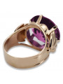 Russische sowjetische Rose 14 Karat 585 Gold Alexandrit Rubin Smaragd Saphir Zirkon Ring vrc084