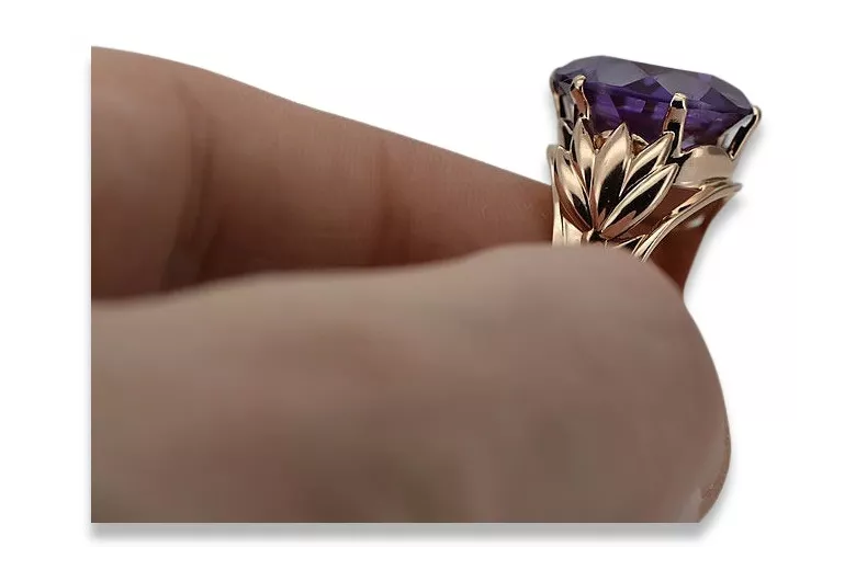 Rose soviétique russe 14k 585 or Alexandrite Ruby Emerald Sapphire Zircon ring vrc014