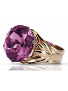 Russische sowjetische Rose 14 Karat 585 Gold Alexandrit Rubin Smaragd Saphir Zirkon Ring vrc014