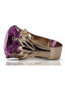 Russische sowjetische Rose 14 Karat 585 Gold Alexandrit Rubin Smaragd Saphir Zirkon Ring vrc014